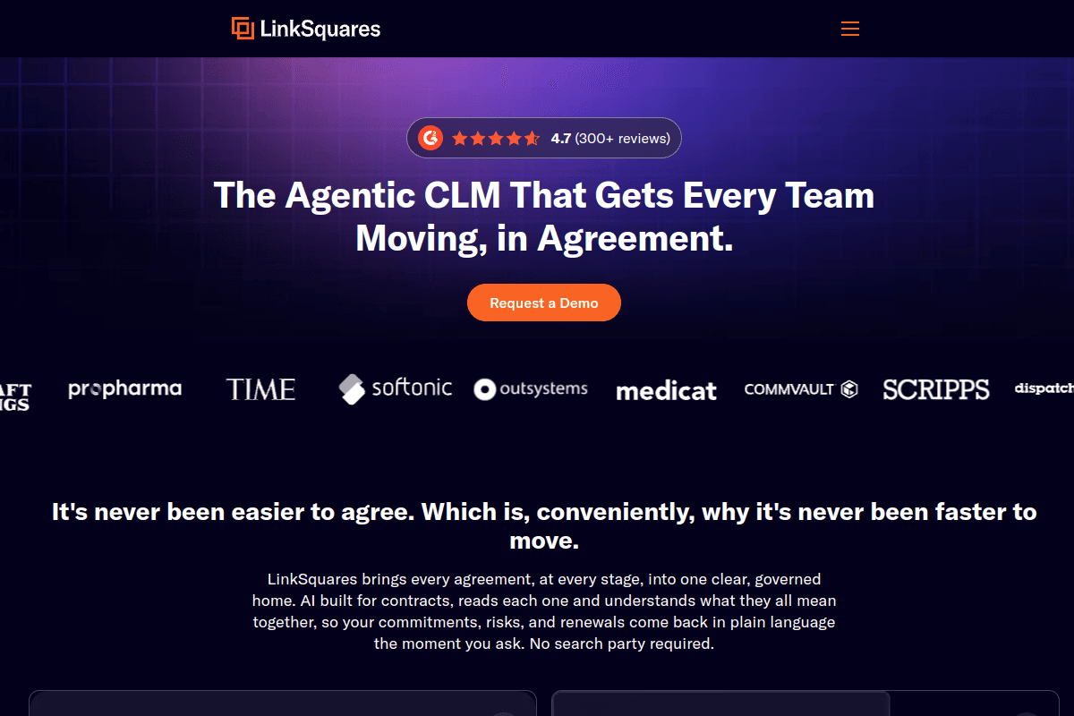 LinkSquares -- Best CLM for Contract Analytics