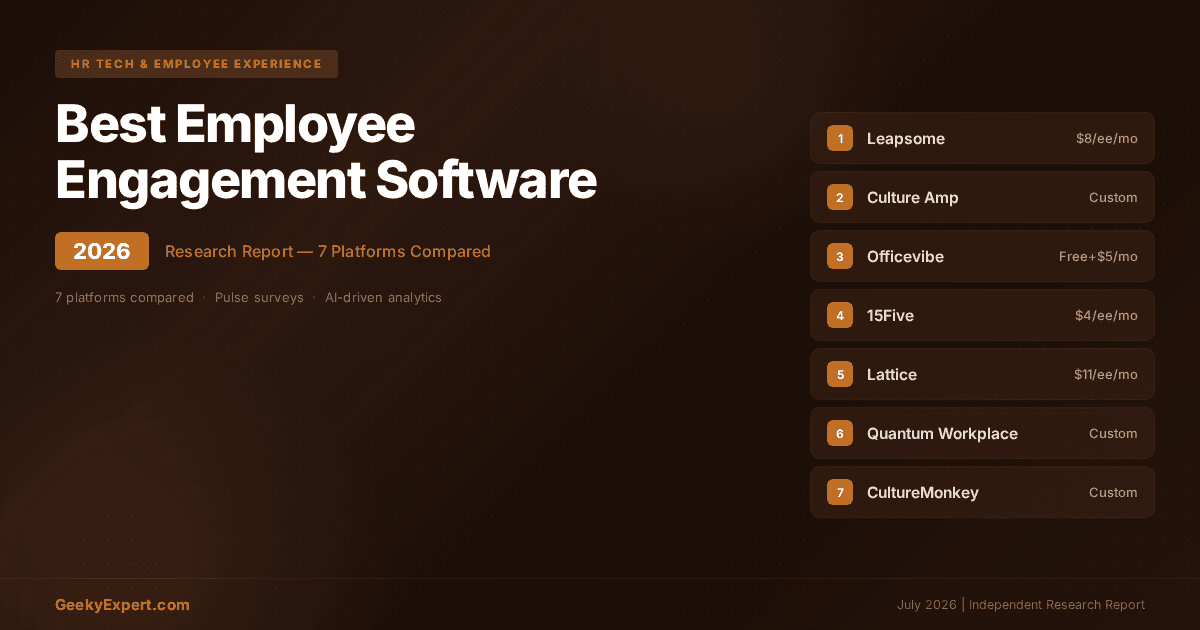 Best Employee Engagement Software (2026)