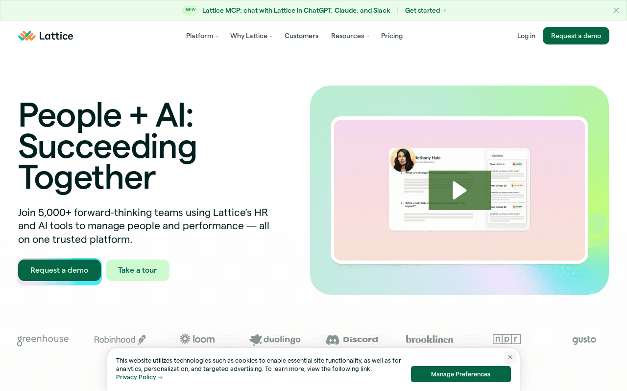 Lattice -- Best for Engagement + Performance Analytics