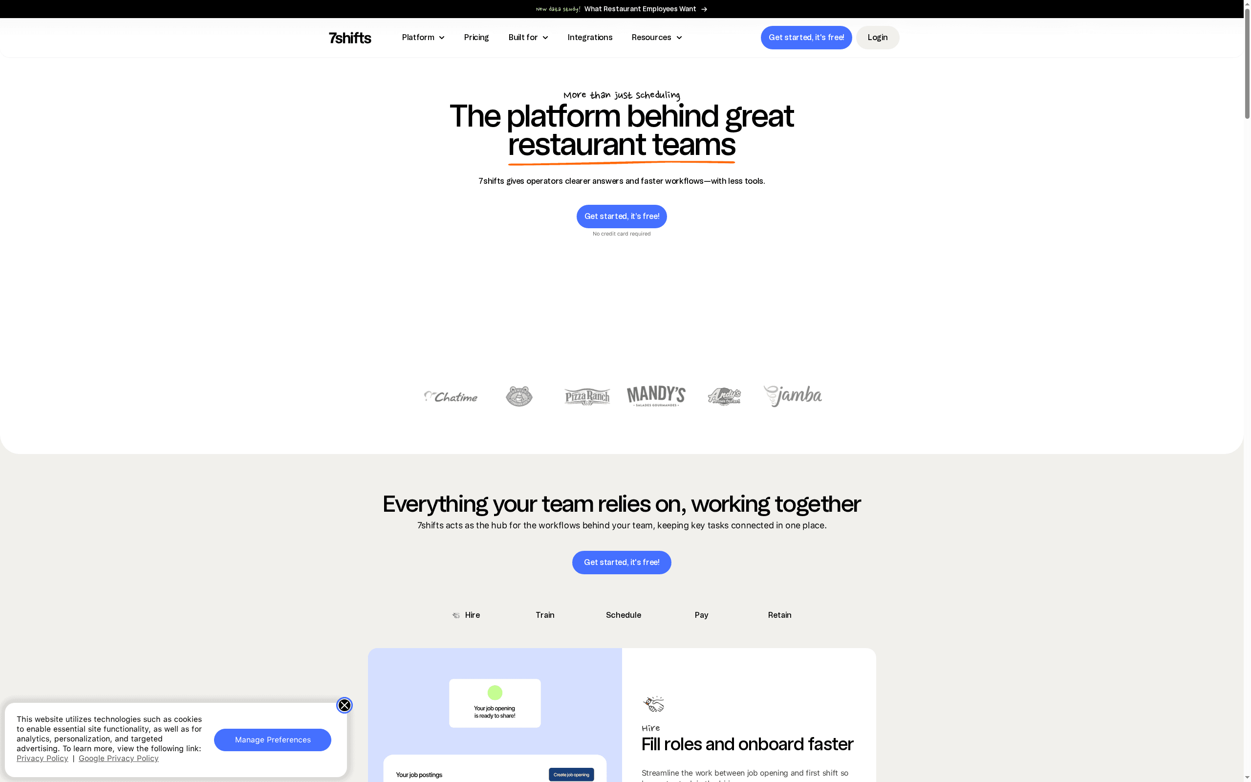 7shifts -- Best for Restaurant Scheduling