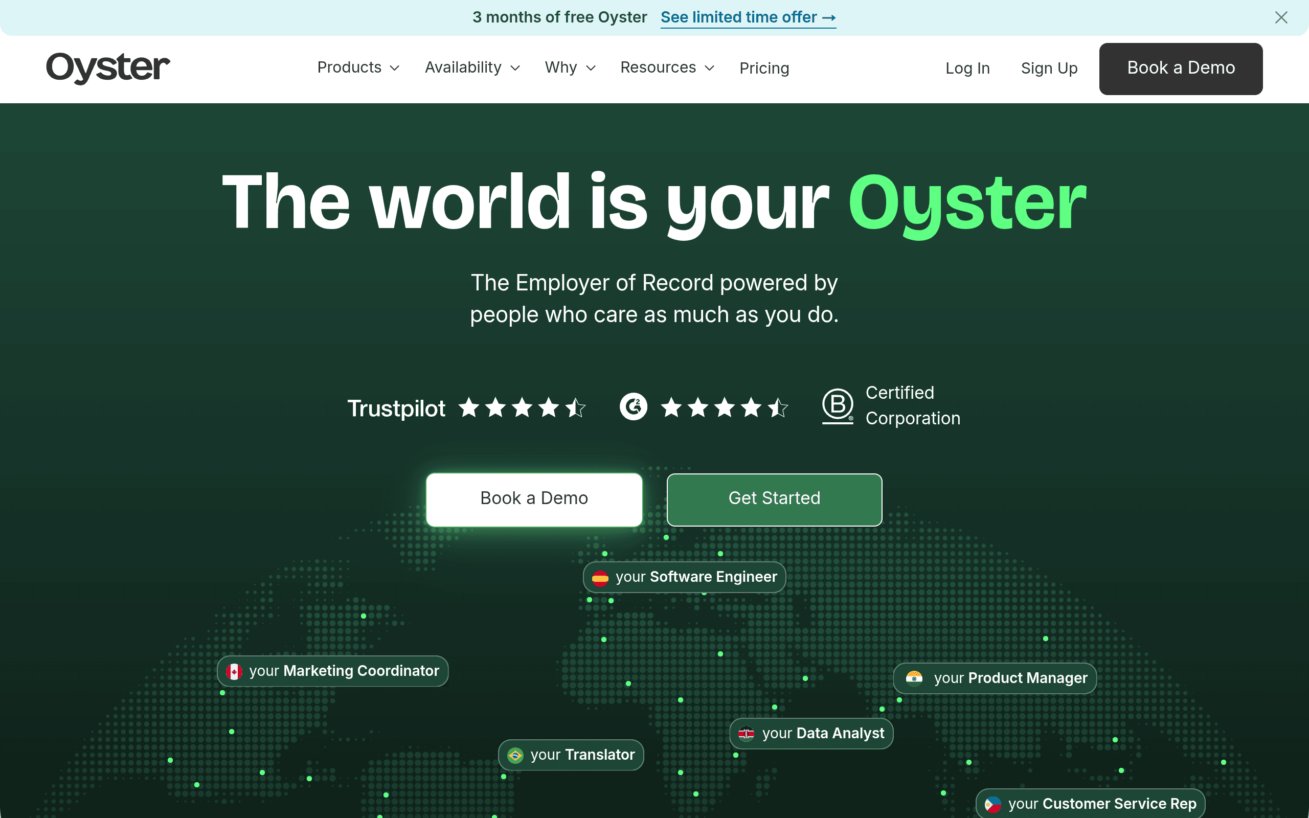 Oyster -- Best for Wide Country Coverage