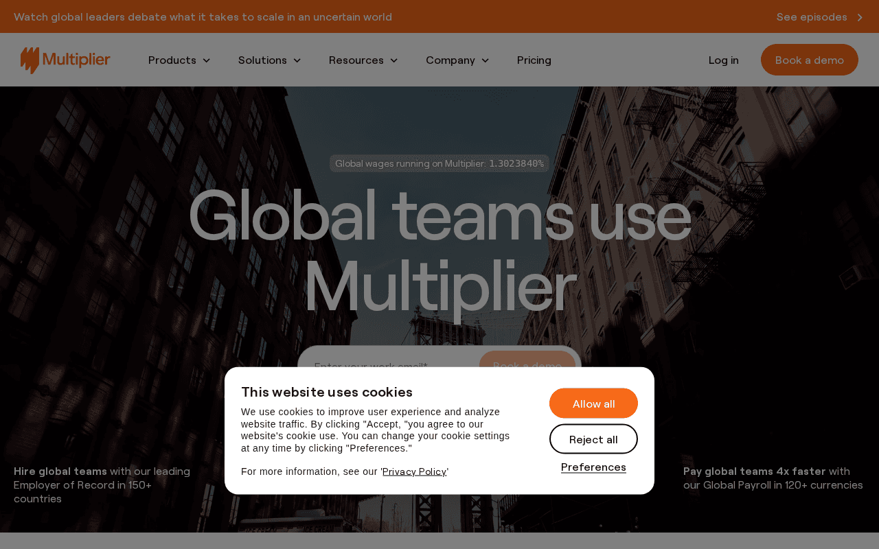 Multiplier -- Best Value Global Payroll for Growing Companies