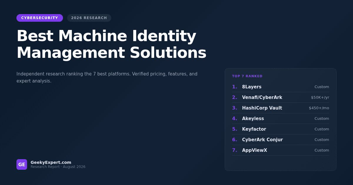 Best Machine Identity Management Solutions (2026)