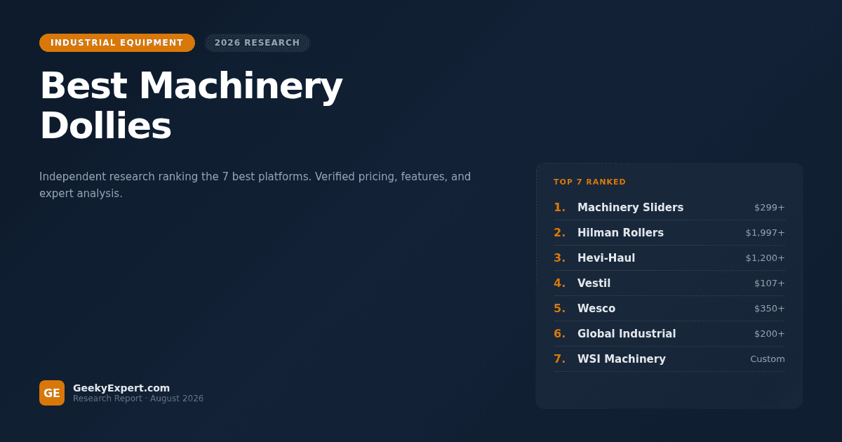 Best Machinery Dollies (2026)
