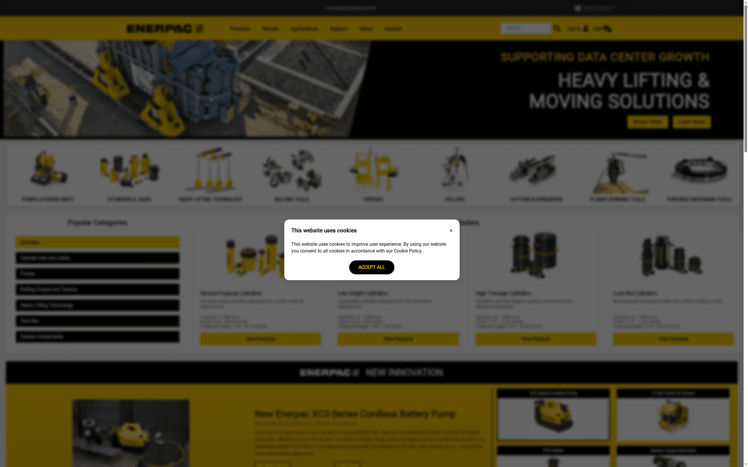 Enerpac -- Best for Hydraulic-Powered Machinery Moving