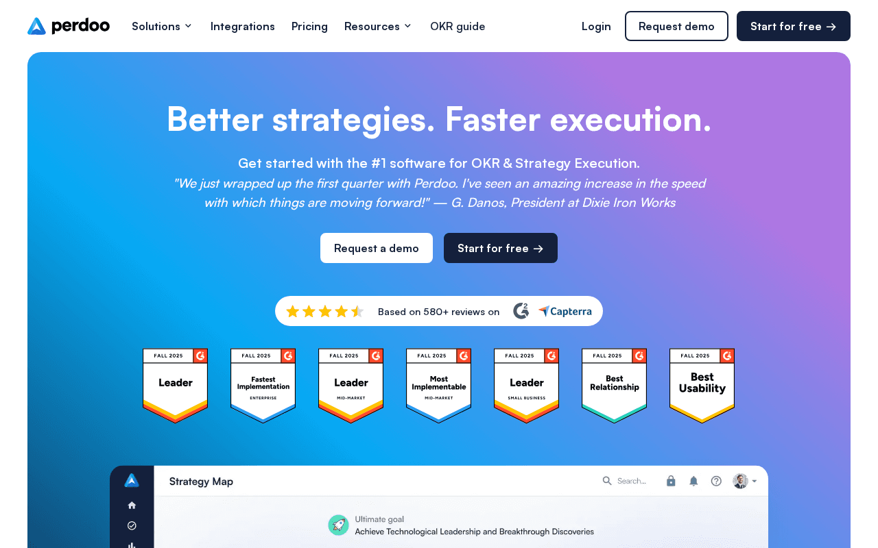 Perdoo -- Best for Pure OKR Methodology