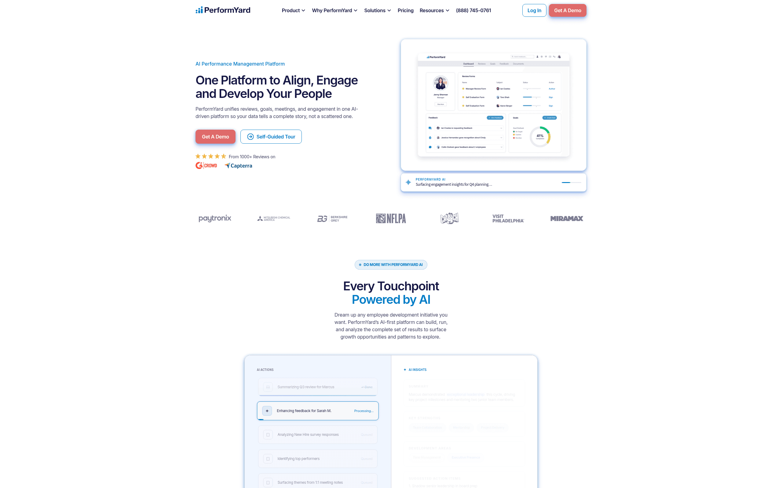 PerformYard -- Best for Flexible Review Cycles