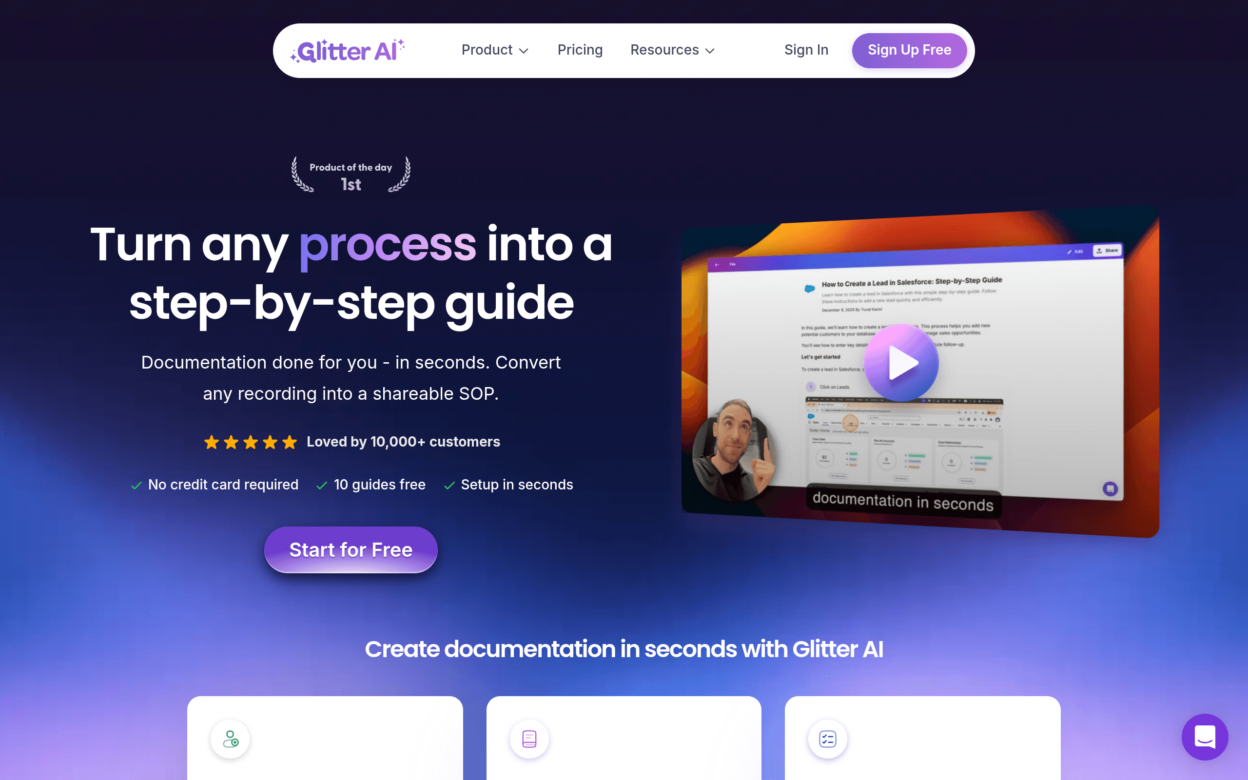 Glitter AI -- Best for Human-Sounding Documentation