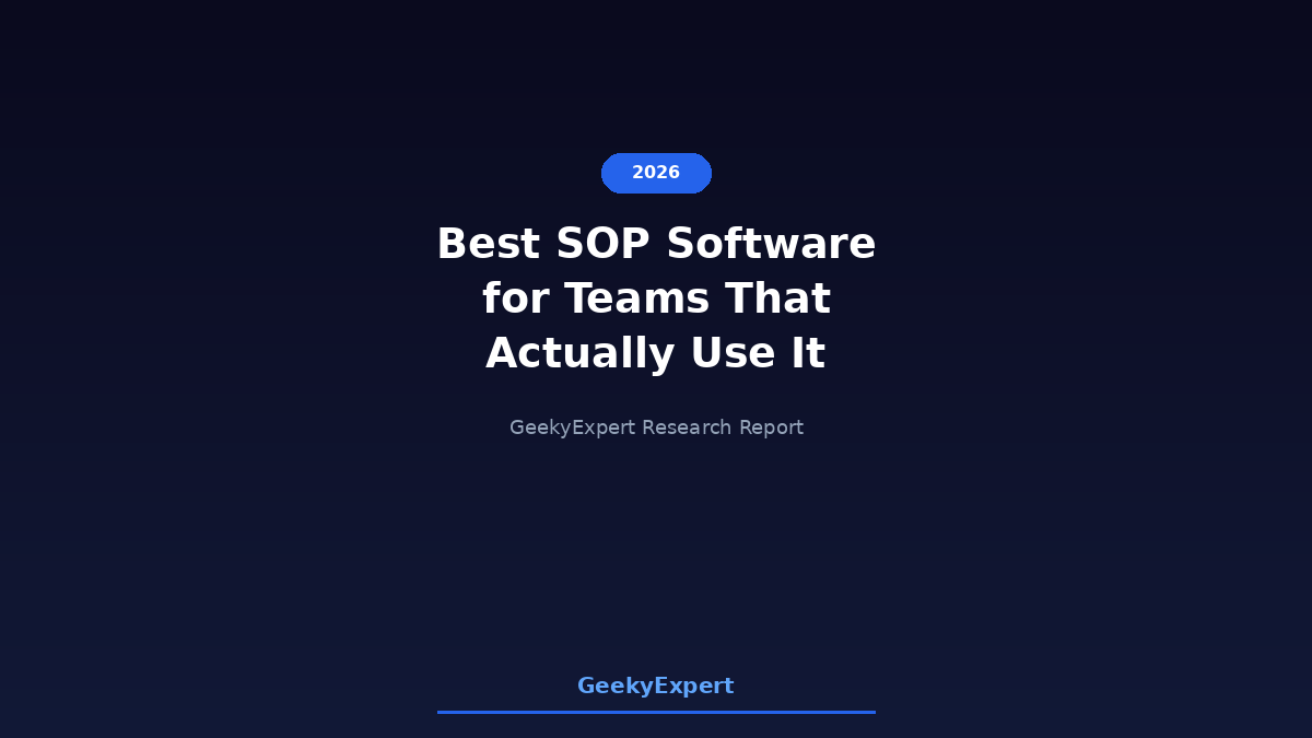 Best SOP Software for Teams That Actually Use It (2026)