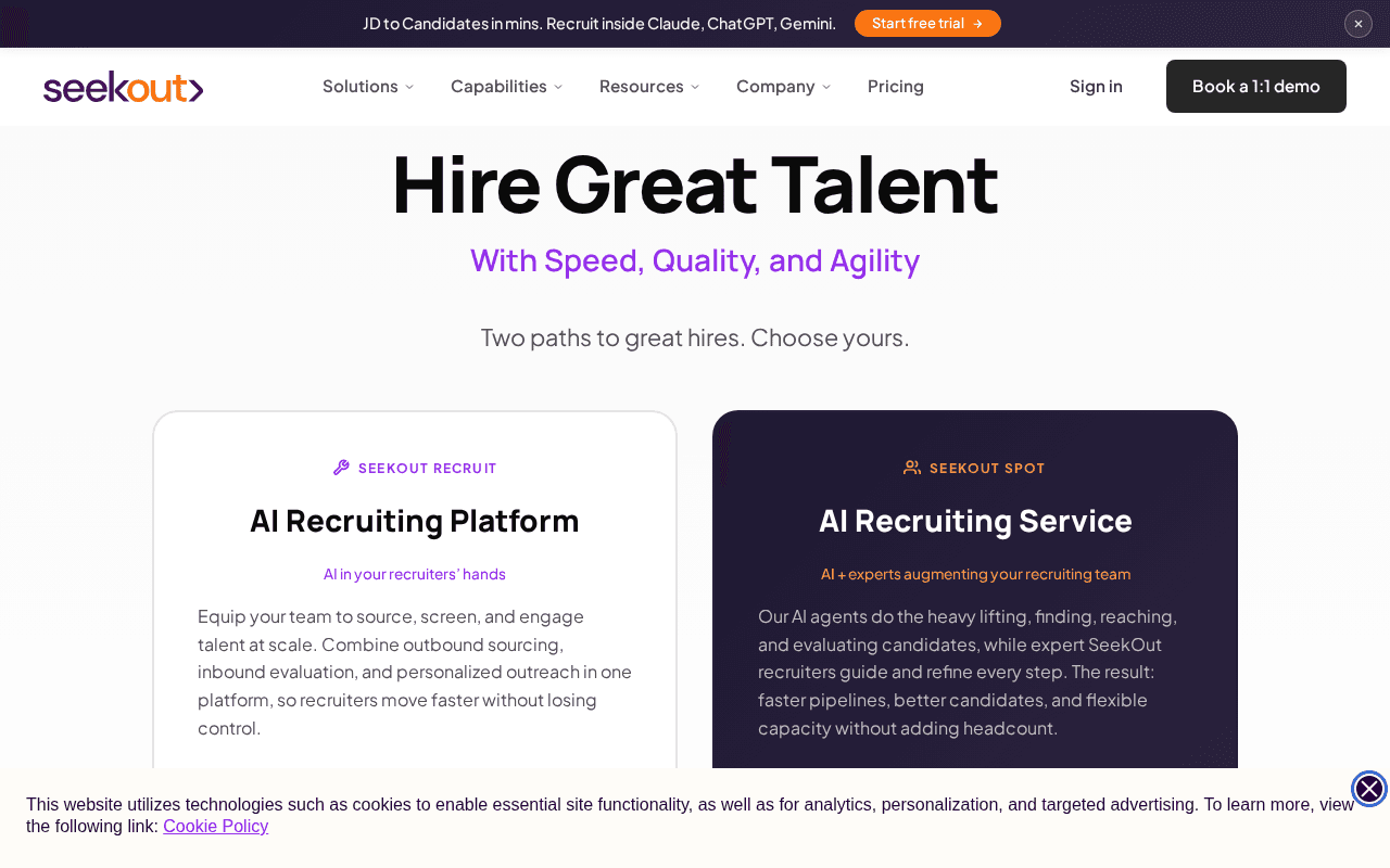 SeekOut -- Best for Diversity Hiring and Technical Talent
