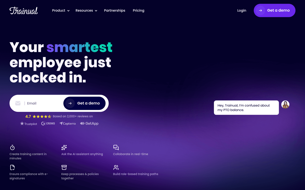 Trainual — Best for Training and Onboarding Programmes