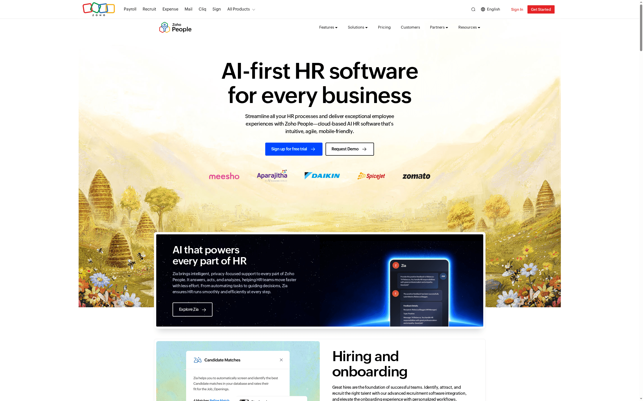 Zoho People -- Best Budget WFM for SMBs