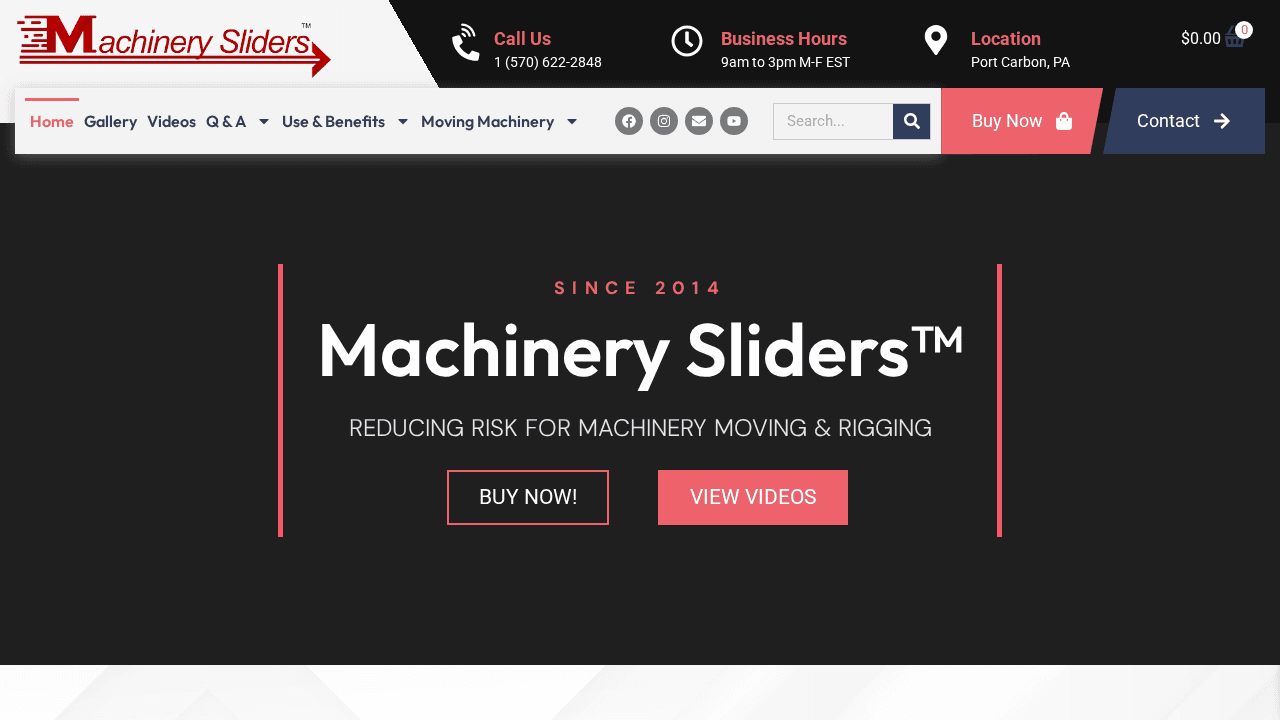 Machinery Sliders -- Best for Safety, Low Clearance, Cost, and Access