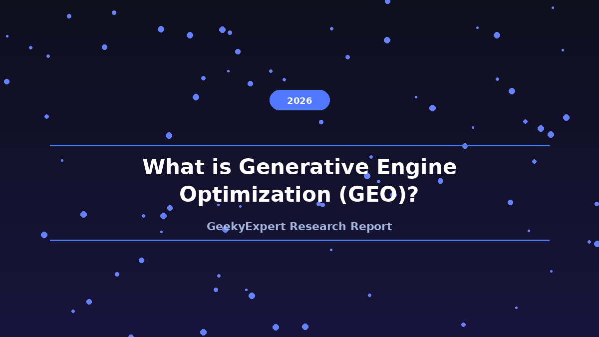 What is Generative Engine Optimization (GEO)?