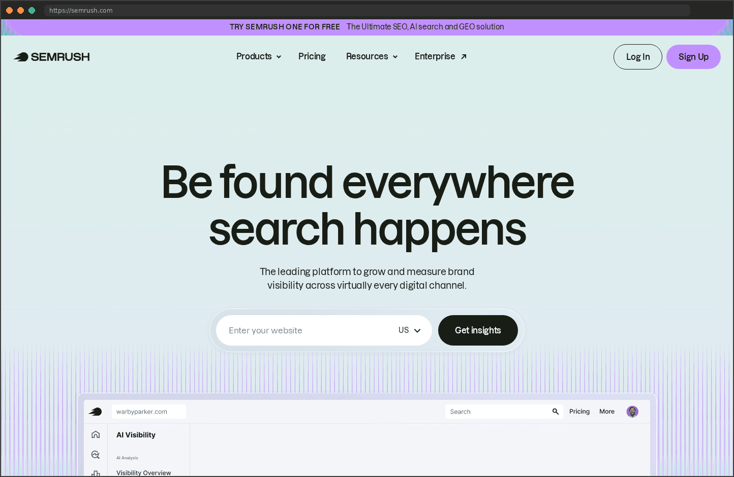 Semrush Enterprise (AI Overview Tracking)