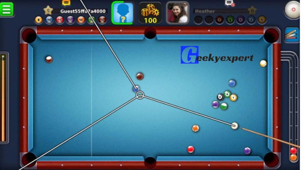 8 ball pool mod apk long lines